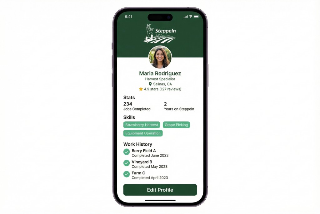 SteppeIn Worker Profile